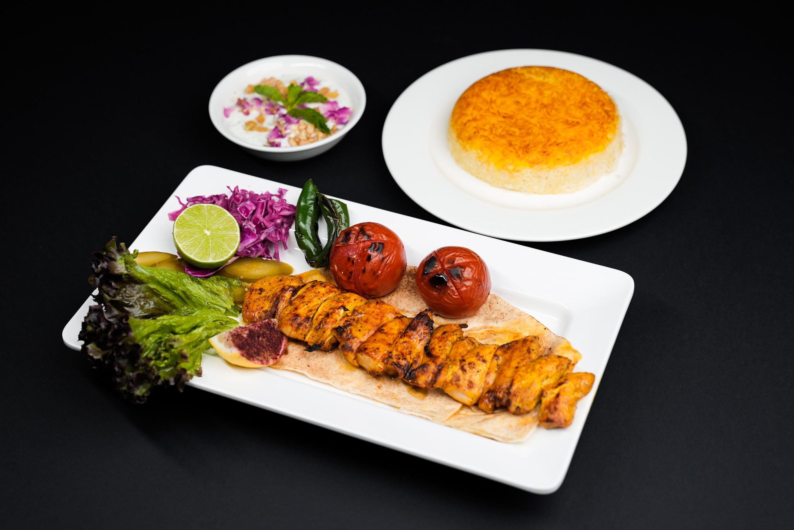 Saffron Chicken w Rice | چلو جوجه زعفرانی